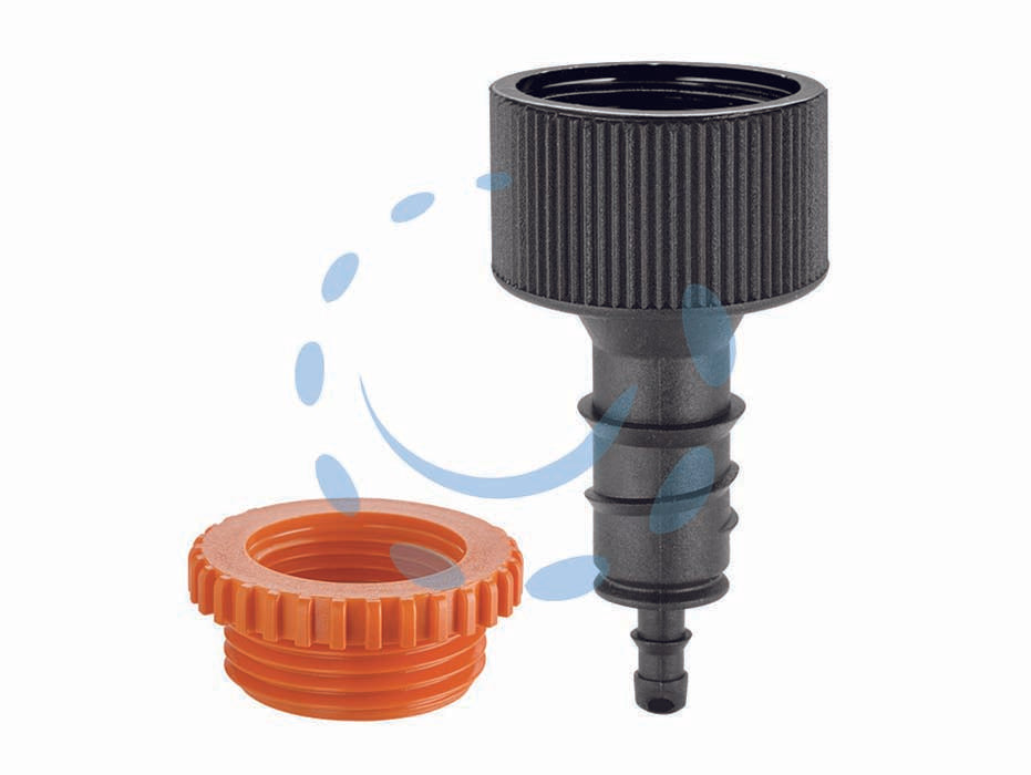 Presa rubinetto per microirrigazione per tubo 1/2 - 1/4 in bl. 91345 - Raccordo per collegare direttamente al rubinetto il tubo collettore da 1/2” (13-16 mm) o il tubo capillare da 1/4” (4, 6 mm)....