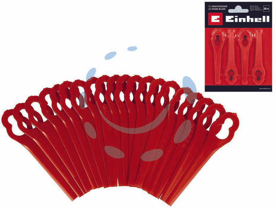 Coltelli di ricambio per tagliabordi a batteria pz.20 - colore rosso, cm.6x10x3h, compatibili con modelli GC-CT 18/24 Li P, GC-CT 18/24 Li Kit, GC-CT 18/24 Li P, GE-CT 18 Li