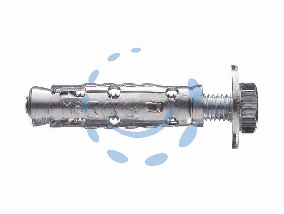 Tassello in acciaio con vite 8.8 te le/b - ø mm.6x55 - in acciaio zincato, con vite testa esagonale cl.8.8