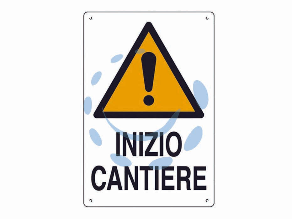 Cartello inizio cantiere - cm.40x60h. in plastica - Nessuna Descrizione per questo prodotto