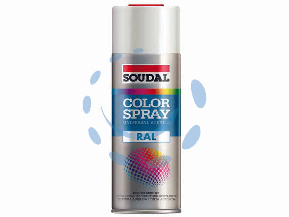 Color spray smalto acrilico spray - ml.400 - giallo traffico RAL 1023 (155536) - in bomboletta spray, smalto acrilico brillante e multiuso adatto per esterni e interni, si asciuga al tatto in 15 minuti e co...