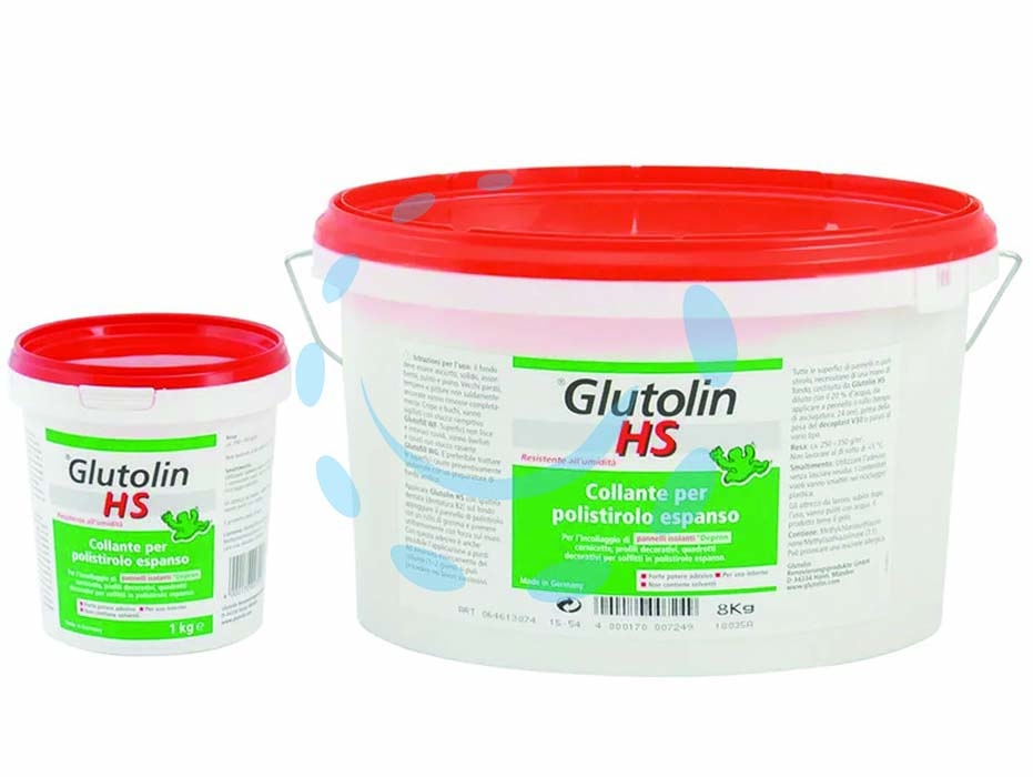 Collante per polistirolo estruso glutolin hs - kg.1 - adesivo per polistirolo estruso a base di resine sintetiche in dispersione acquosa ad alto residuo secco, incollaggio su fond...