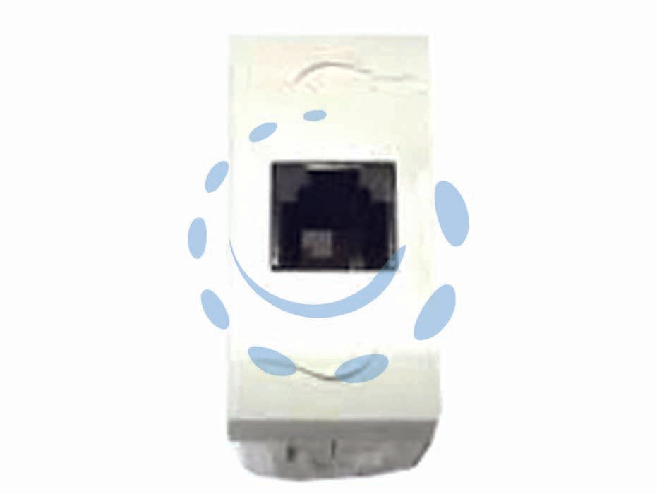 Presa telefono aqua - RJ11 4 contatti (7664.4) - presa telefono, colore bianco, monta su tutte le placche serie QuBe, Club, Classic, Domus, Millennium e similari, compatibile...