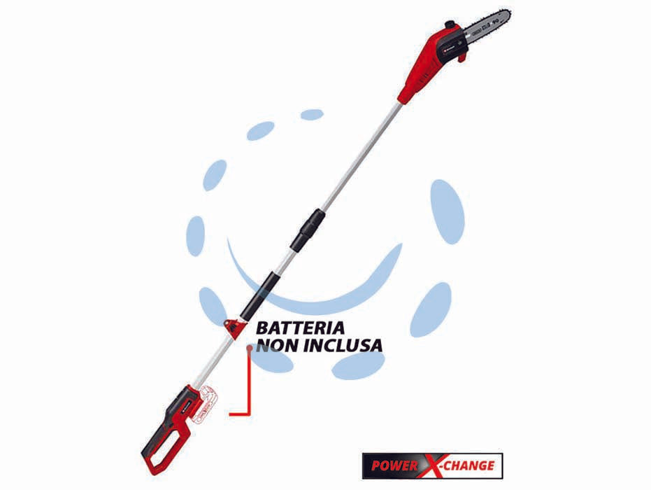 Elettrosega a batteria telescopica 18v barra cm.20 (gc-lc 18/20 li) - 18v di potenza, lunghezza di taglio cm.19,5, lunghezza barra cm.20, velocità 5,5 m/s, capacità serbatoio olio ml.70, famigl...