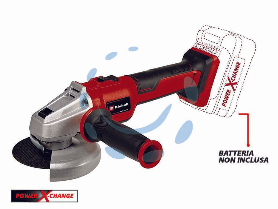 Smerigliatrice angolare a batteria 18v (axxio 18/125 q) - 18v di potenza, disco ø mm.125, velocità di rotazione 8.500 g/min., profondità di taglio max mm.33, famiglia Power X-Change...