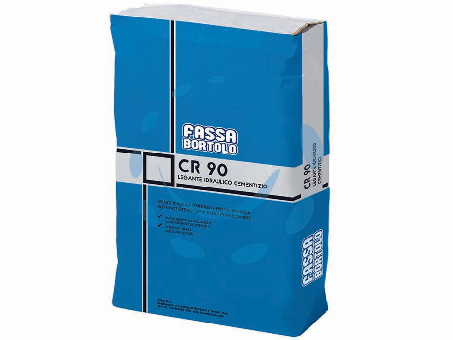 Fassa cr90 cemento presa rapida  in polvere - kg.5 in sacco - legante idraulico cementizio a presa ultra rapido composto da cemento ad altra resistenza, inerti selezionati ed additivi spe...