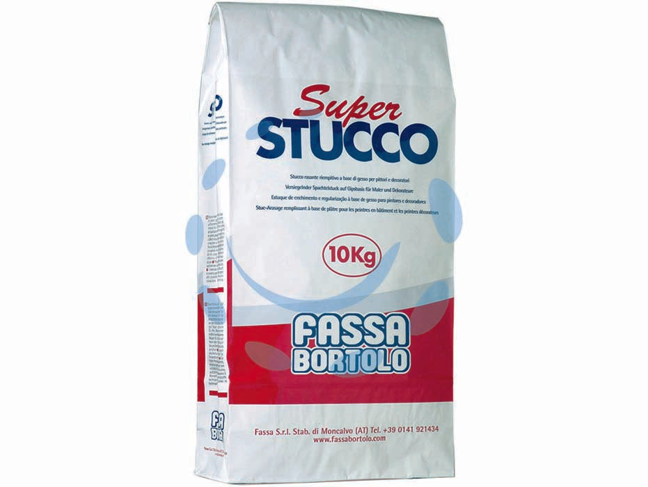 Fassa super stucco rasante in polvere - kg.5 in sacco - stucco rasante riempitivo secco per pittori e decoratori composto da gesso, farina di roccia ed additivi specifici per miglio...