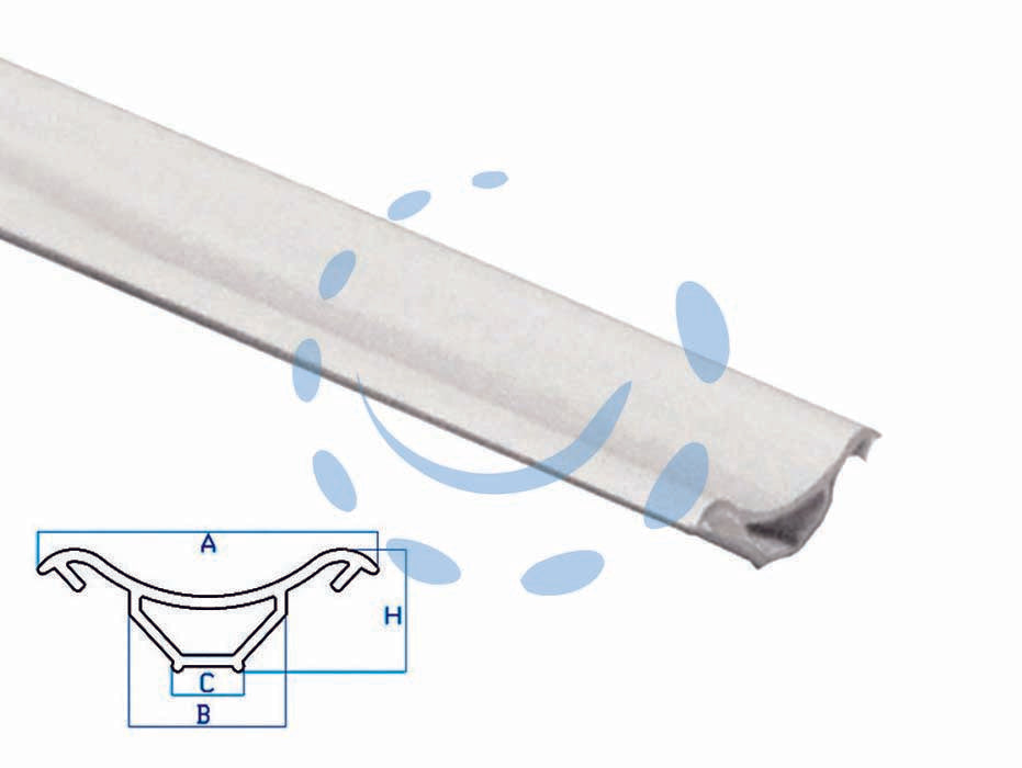 Profilo raccordo igienico rigido bianco - mm. A=30 B=14 C=6,4 H=11 - barra mt.2,5 - in PVC, ha un’ottima facilità di posa e una resistenza eccellente ad agenti atmosferici, solventi o graffi, ideale per docce,...