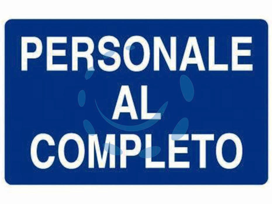 Cartello personale al completo - cm.70x50h. - in polipropilene polionda