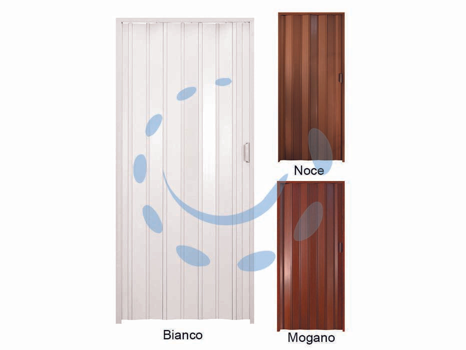 Porta a soffietto con maniglia in kit linea extra in pvc - cm.82x210 bianco - adatti per la posa FAIDATE, i kit contengono tutti gli elementi per realizzare una porta di dimensioni cm.82x210h compresi gl...