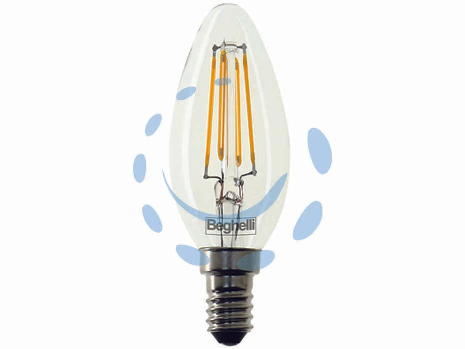 Lampada filo led oliva zafiro e14 - 6W - 4000°K naturale - 810 lm - 35x98h - 220-240V lampada filo led 320°, durata media 15.000 ore, testata per 27.500 accensioni, accensione istantenea, corpo completa...