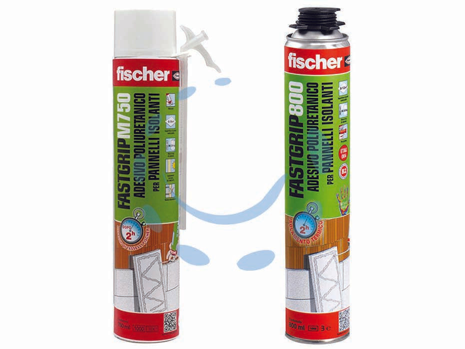 Schiuma poliuretanica fastgrip - ml.750 applicazione manuale - adesivo poliuretanico per l'incollaggio di pannelli isolanti, lastre in cartongesso, materiali sintetici e blocchi rettificat...