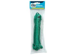 Filo stendere colorato - lunghezza mt.10 - diametro mm.5, esterno ed interno in nylon, colore verde