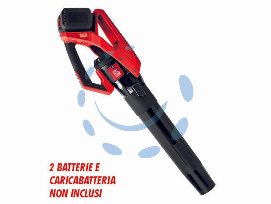 Soffiatore a batteria 36v only1 - 2 BATTERIE E CARICABATTERIA NON INCLUSI, alimentazioni 2 batterie 18V Ah 2.0/4.0 litio, 4 regolazioni + turbo, velocità massi...