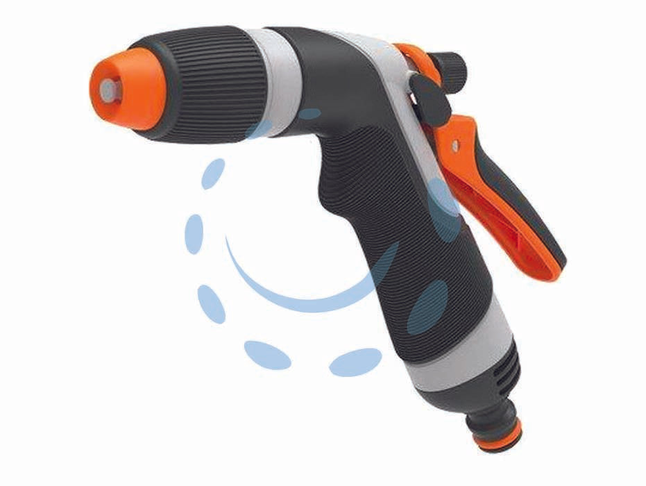 Idropistola a lancia media portata - blister - 80006922 - lancia a pistola irrigazione media portata, con impugnatura ergonomica ricoperta da morbida gomma antiscivolo SOFT TOUCH, lev...