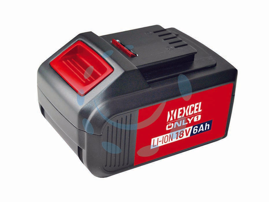 Batteria litio 18v 6ah only1 - batteria Litio 18V 6Ah, indicatore di carica, solo per linea ONLY1, ONLY1 è un sistema che permette con un modello di batteri...