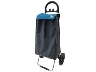 Carrello spesa marie in alluminio - cm.41x33x100h. - borsa lt.47 da cm.34,5x23x60, materiale PE 600D, ruote EVA+PP mm.200, impugnatura ABS, struttura alluminio, chiusura con patt...