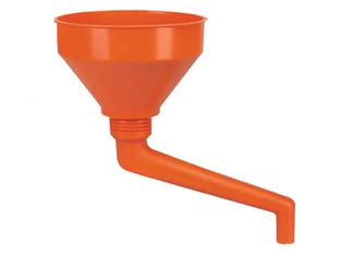 Imbuto con becco sagomato - mm.165 - in plastica, colore arancio