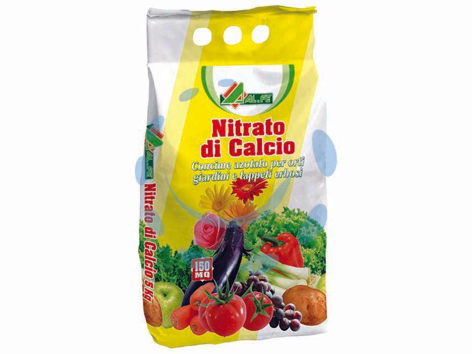 Concime di nitrato di calcio - kg.4 in sacco - concime Nitrato di Calcio 15,5% CaO 26.5%, è il concime ad azione più pronta in cui oltre il 90% dell'Azoto è presente in for...