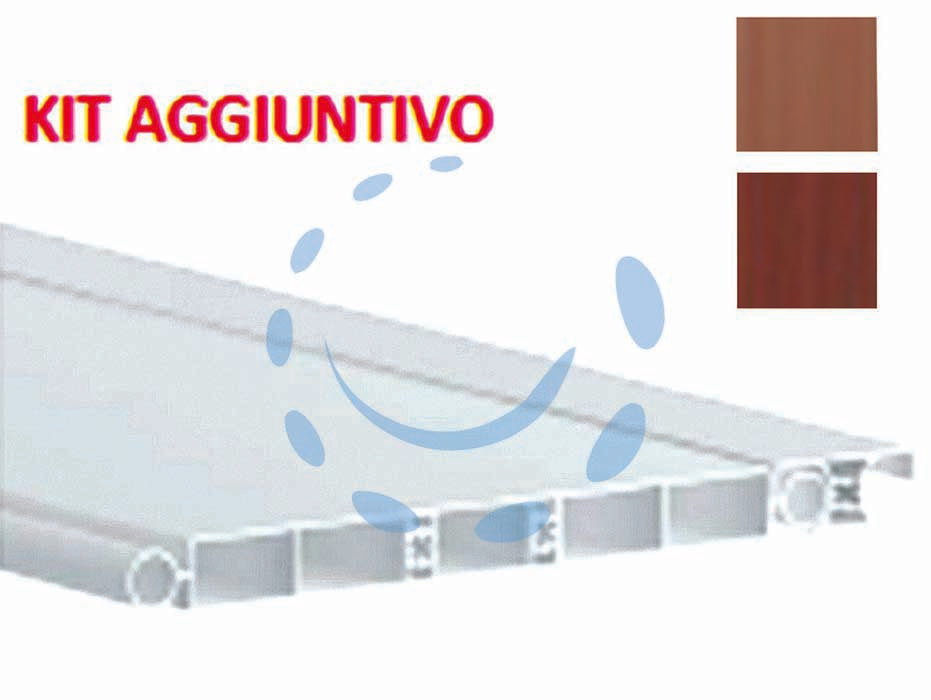 Doga aggiuntiva in pvc per porta a soffietto - cm.13x210 bianco - in kit composto da 1 pannello, 1 cerniera e relativi accessori di scorrimento, permette l'aumento di cm.13 in larghezza, guid...