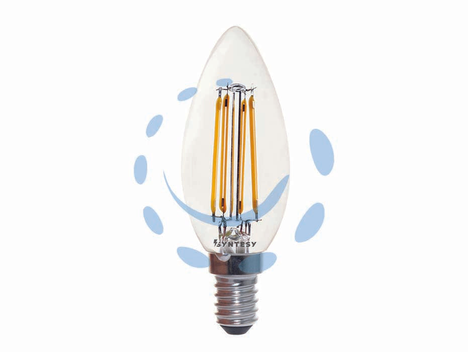 Lampada filo led oliva chiara e14 - 5w  E14 - 2700°K calda - 470lm - cl. en.E - 220-240V lampada led forma oliva- vetro trasparente, filamento visibile, durata media 15.000 ore, lampada dotata di tecnolo...