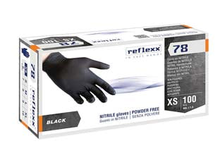 Guanto in nitrile gr.4,0 senza polvere nero - tg.S in conf. da 100 pz. - colore nero, senza polvere, idoneità alimentare, gr.4,0, mm.240, AQL 1.5, conforme alla direttiva 2002/72/CEE, DM 21.3.1973, ...